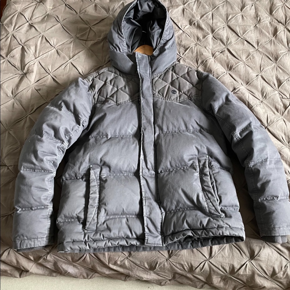 Grey Timberland puffer jacket